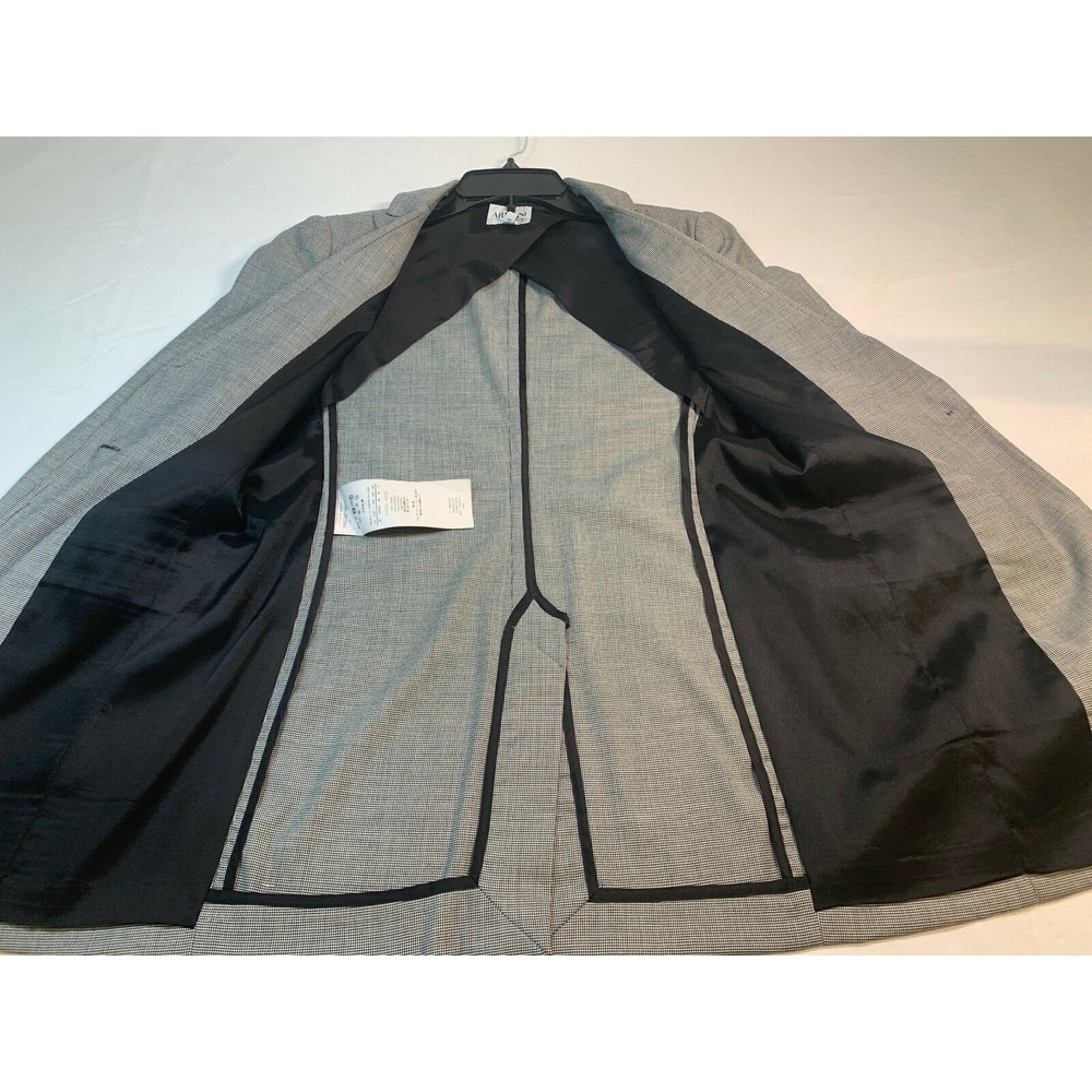 Armani‎ Collezioni Grey- Jacket Blazer Pockets 1 button Size 2 - Picture 9 of 9